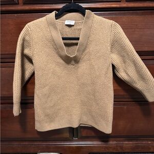 Aritzia Babaton Camel V-Neck Sweater